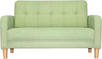 Amazon｜Simpolu ソファー 2人掛け 肘付き ファブリック 天然木